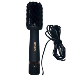 Amika Double Agent Straightening Brush Hair Dryer HMS0038 2 In 1 Black